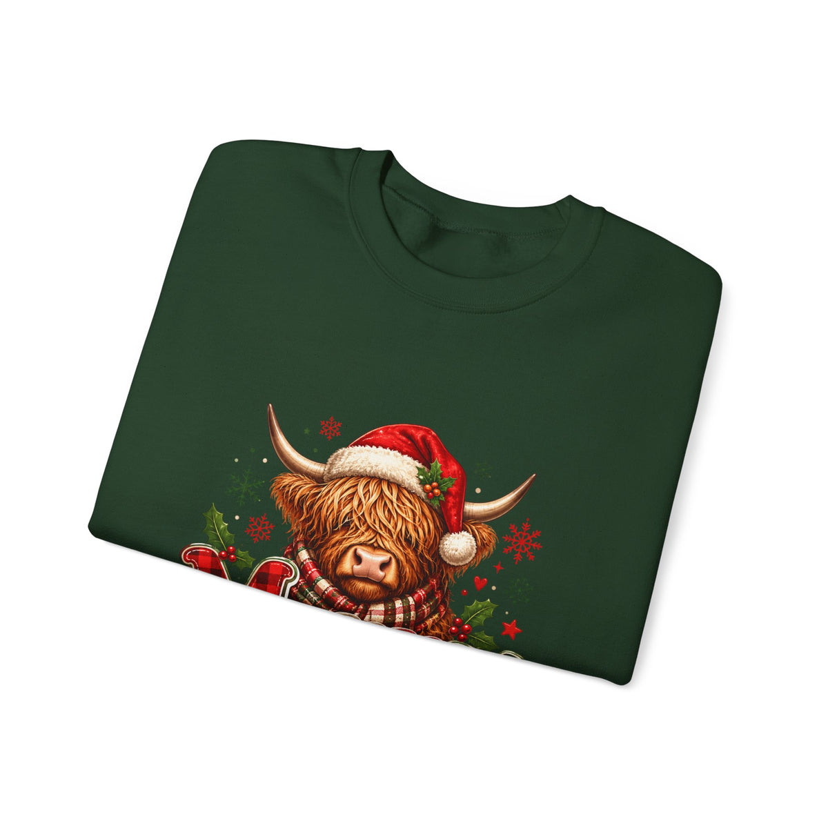 Crewneck- Christmas Highland Cow 'Merry'