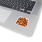 Highland Cow Fall Sticker Kiss-Cut | Autumn Leaves Pumpkin Coffee Laptop Decal