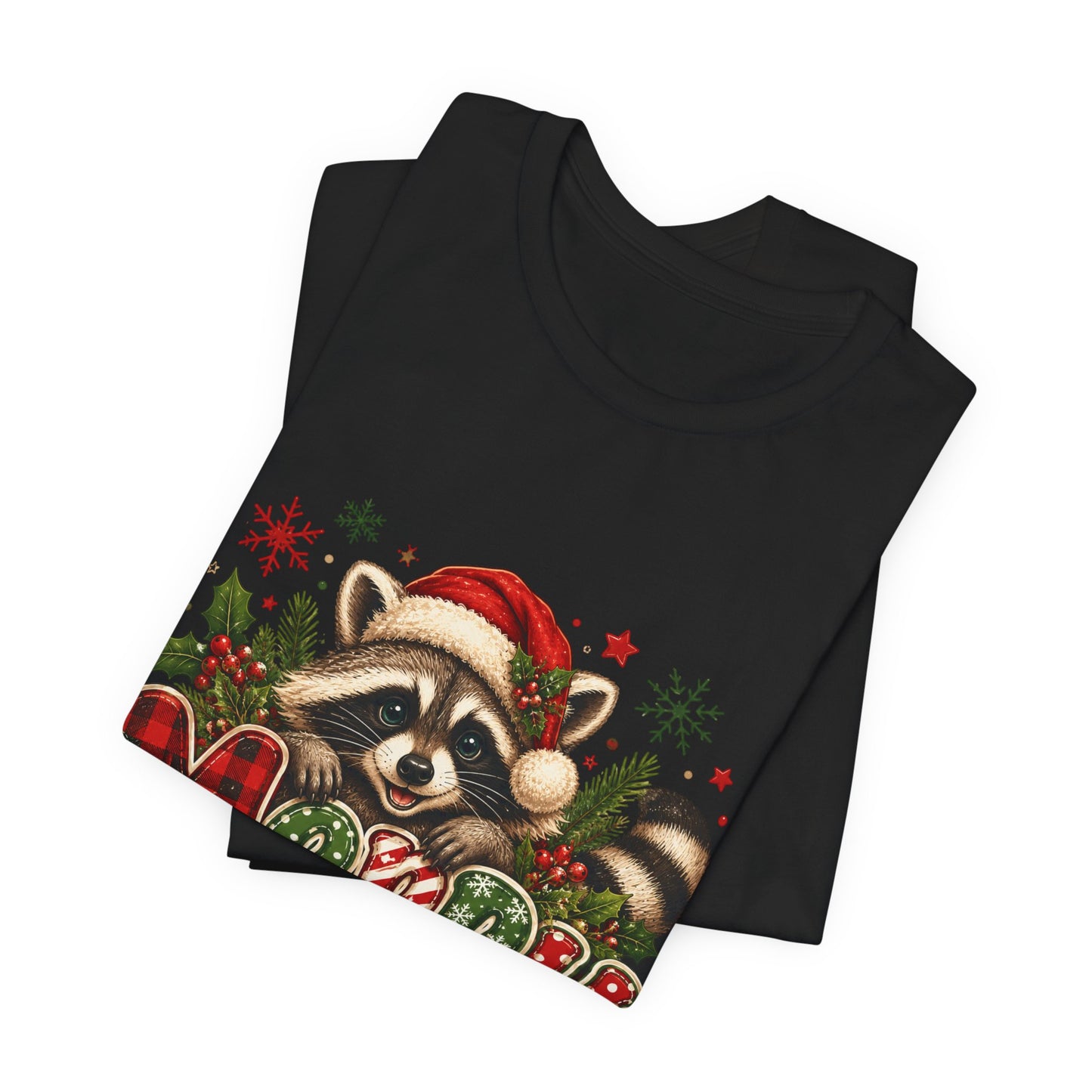 Merry Raccoon Christmas Tee