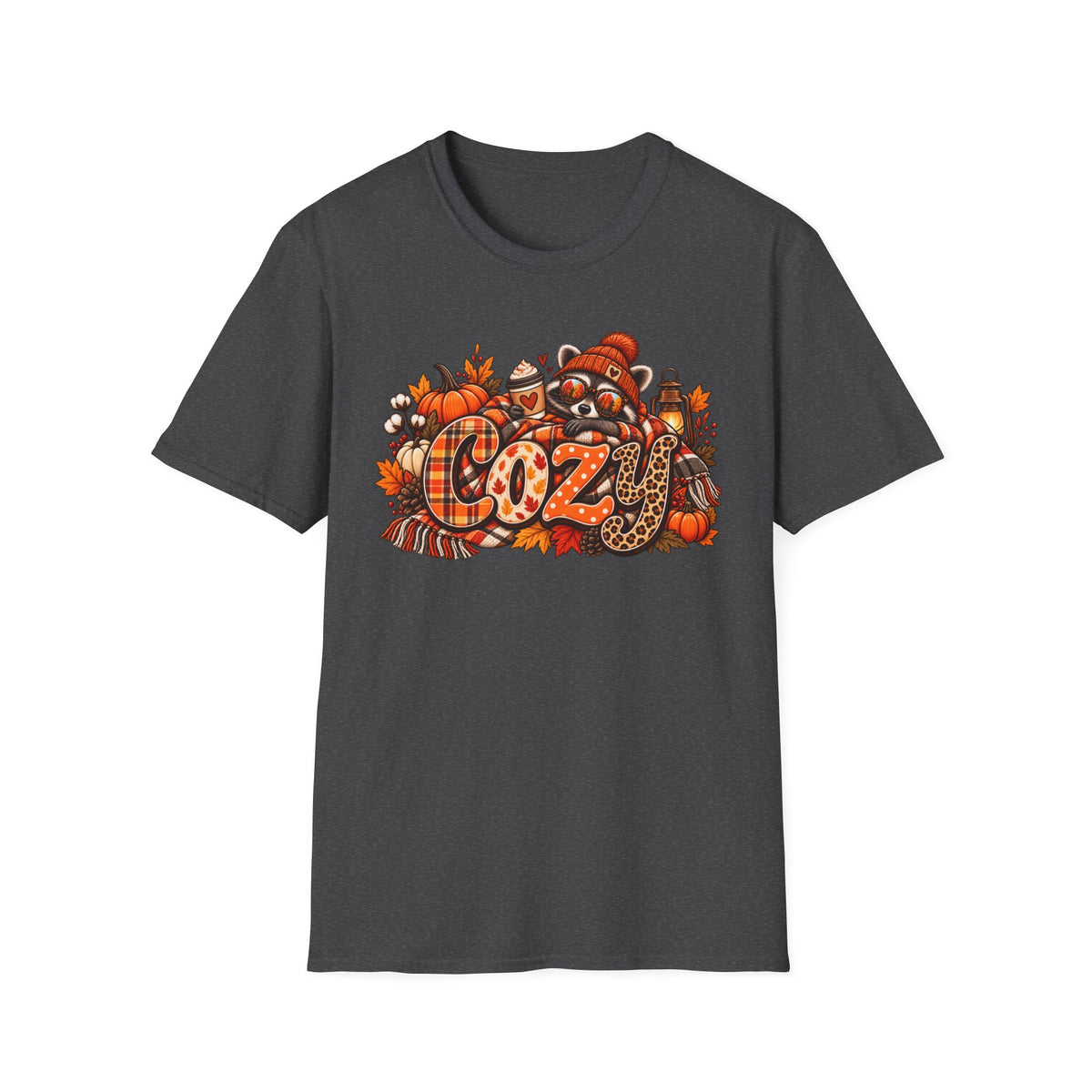 Cozy Raccoon Graphic T-Shirt