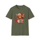 Merry Highland Cow Christmas Graphic T-Shirt