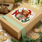 Merry Highland Cow Holiday Sticker — Festive Christmas Kiss-Cut Decal