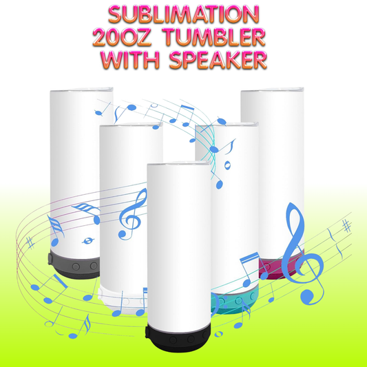 20oz Sublimated Tumbler WITH BLUETOOTH SPEAKER