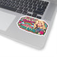 Dolly Rainbow Quote Kiss-Cut Sticker — "If You Want the Rainbow You Gotta Put Up With the Rain"