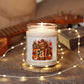 Fall Highland Cow Candle 9oz Soy Jar | Autumn Pumpkin Leaves Scented