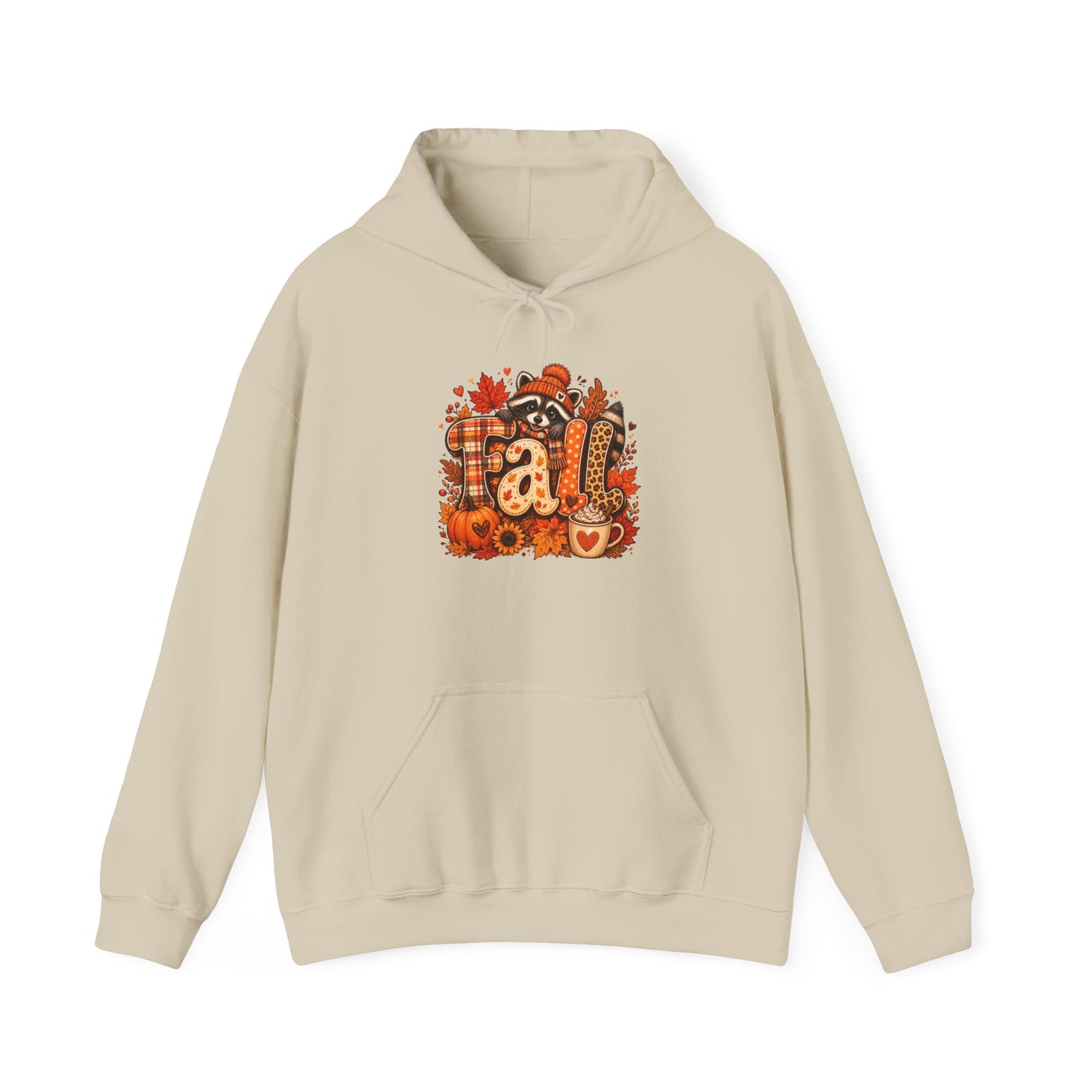 Fall Plaid Pumpkin Fall letters Hoodie | Autumn Leaves Rustic Thanksgiving