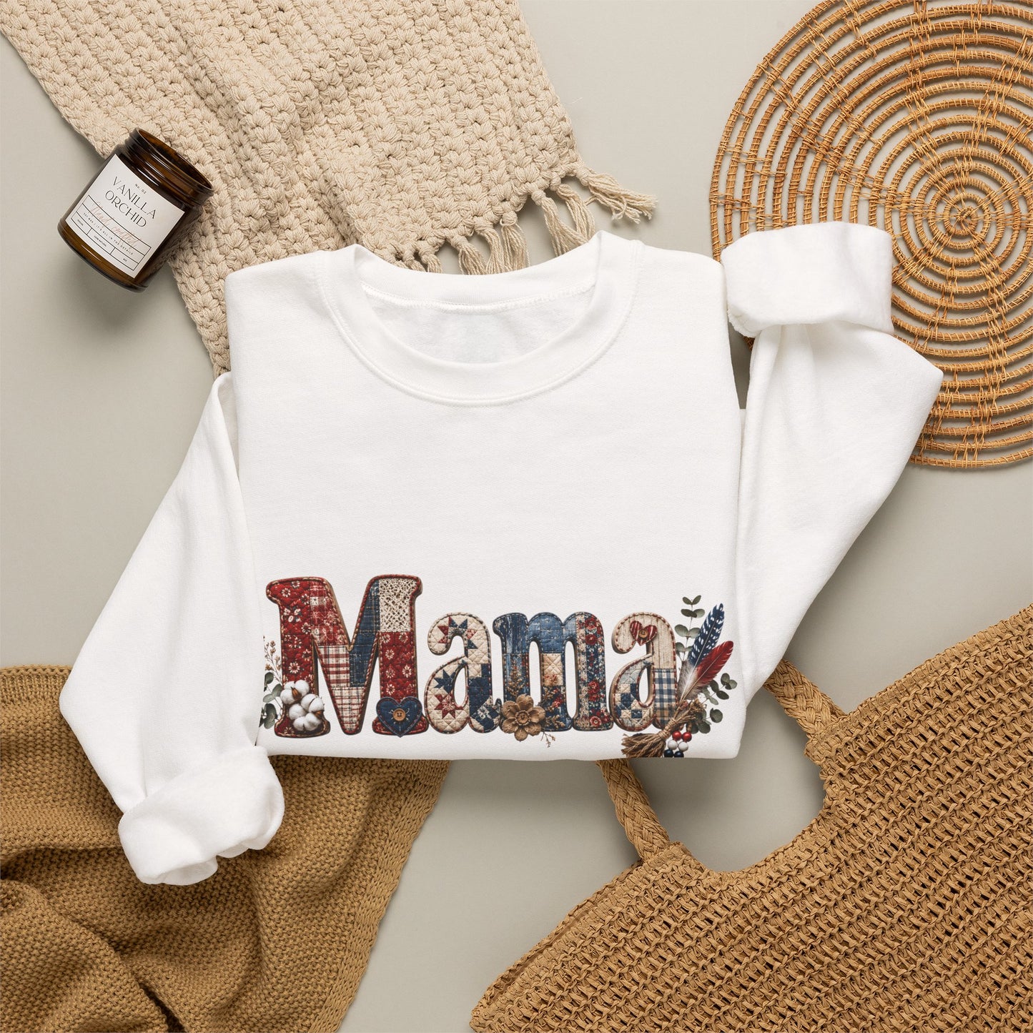 Mama Floral Letters Sweatshirt
