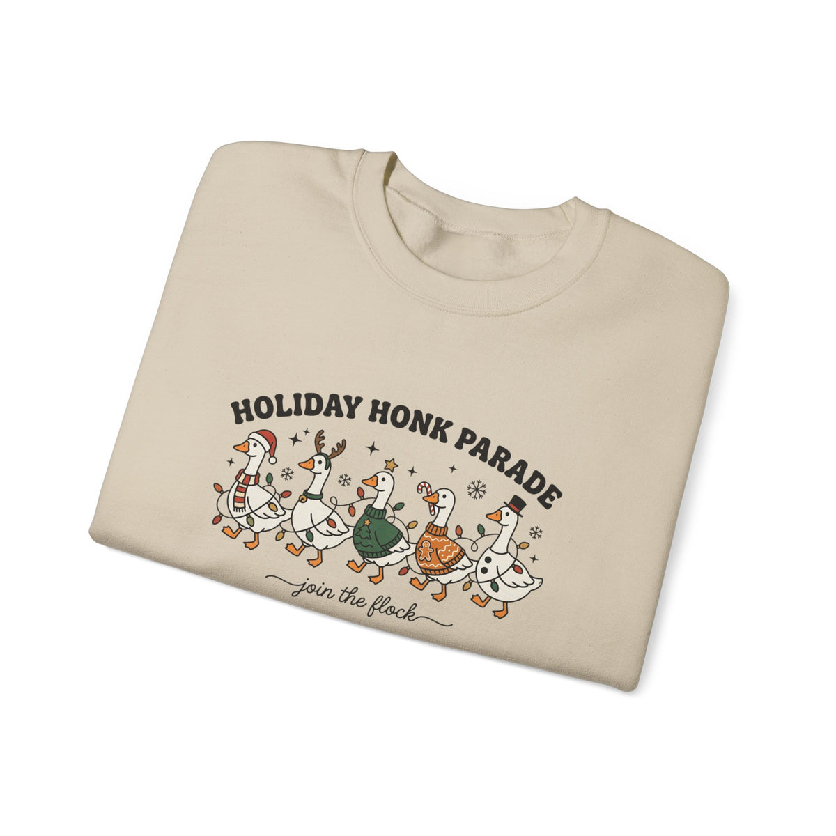 Holiday Goose Parade Sweatshirt, Festive Goose Crewneck