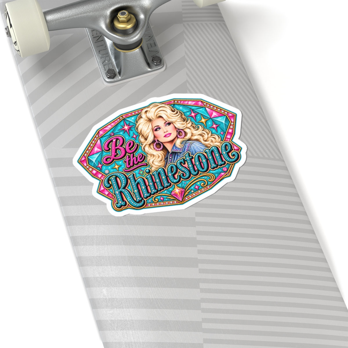 Be the Rhinestone Sticker | Retro Glam Dolly Portrait Kiss-Cut Sticker