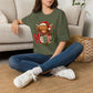 Merry Highland Cow Christmas Graphic T-Shirt