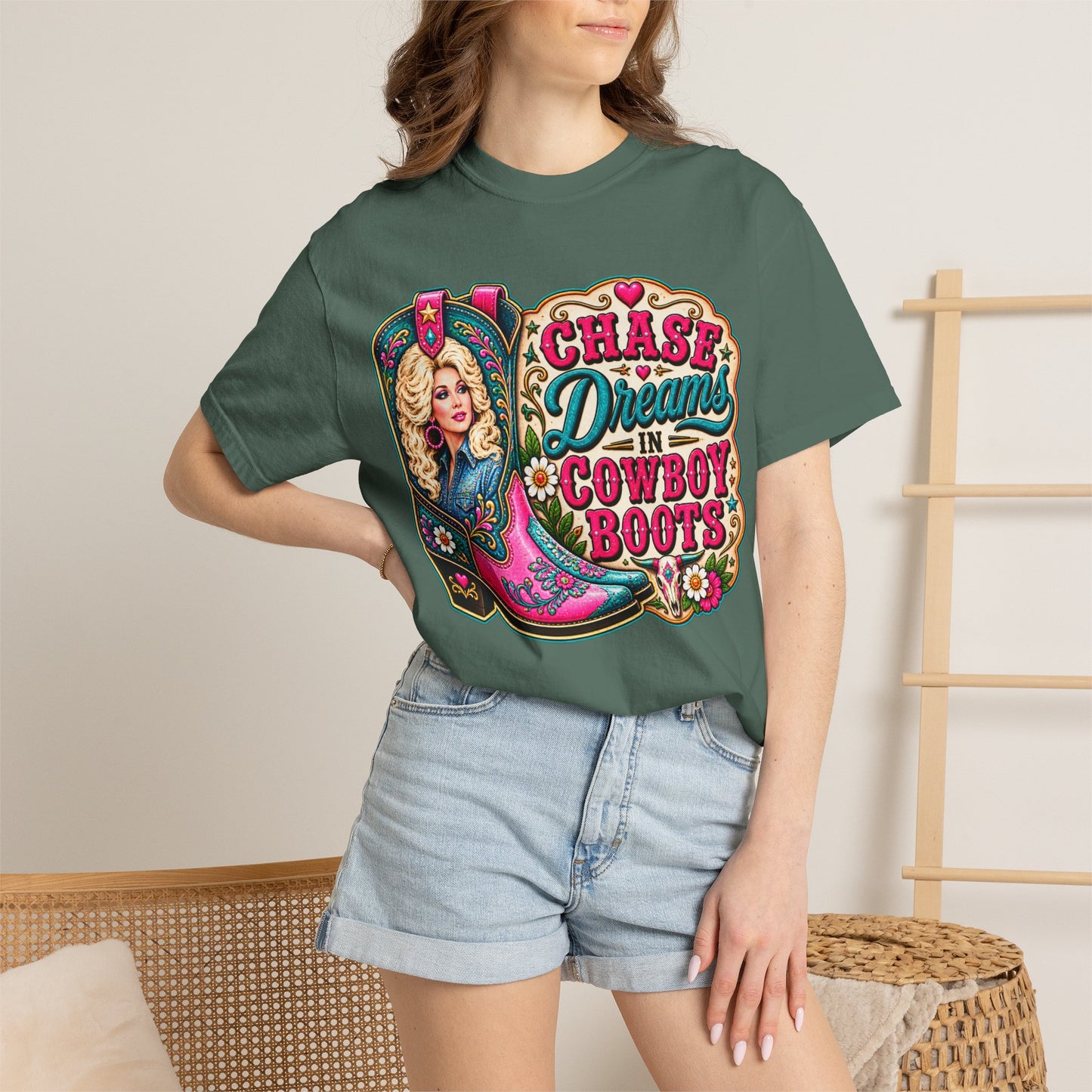 Chase Dreams in Cowboy Boots T-Shirt