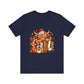 Autumn Highland Cow Tee | Fall Pumpkins, Plaid Letters, Cozy Knit Hat