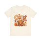 Cozy Highland Cow Tee | Fall Pumpkin Latte Autumn Leaves