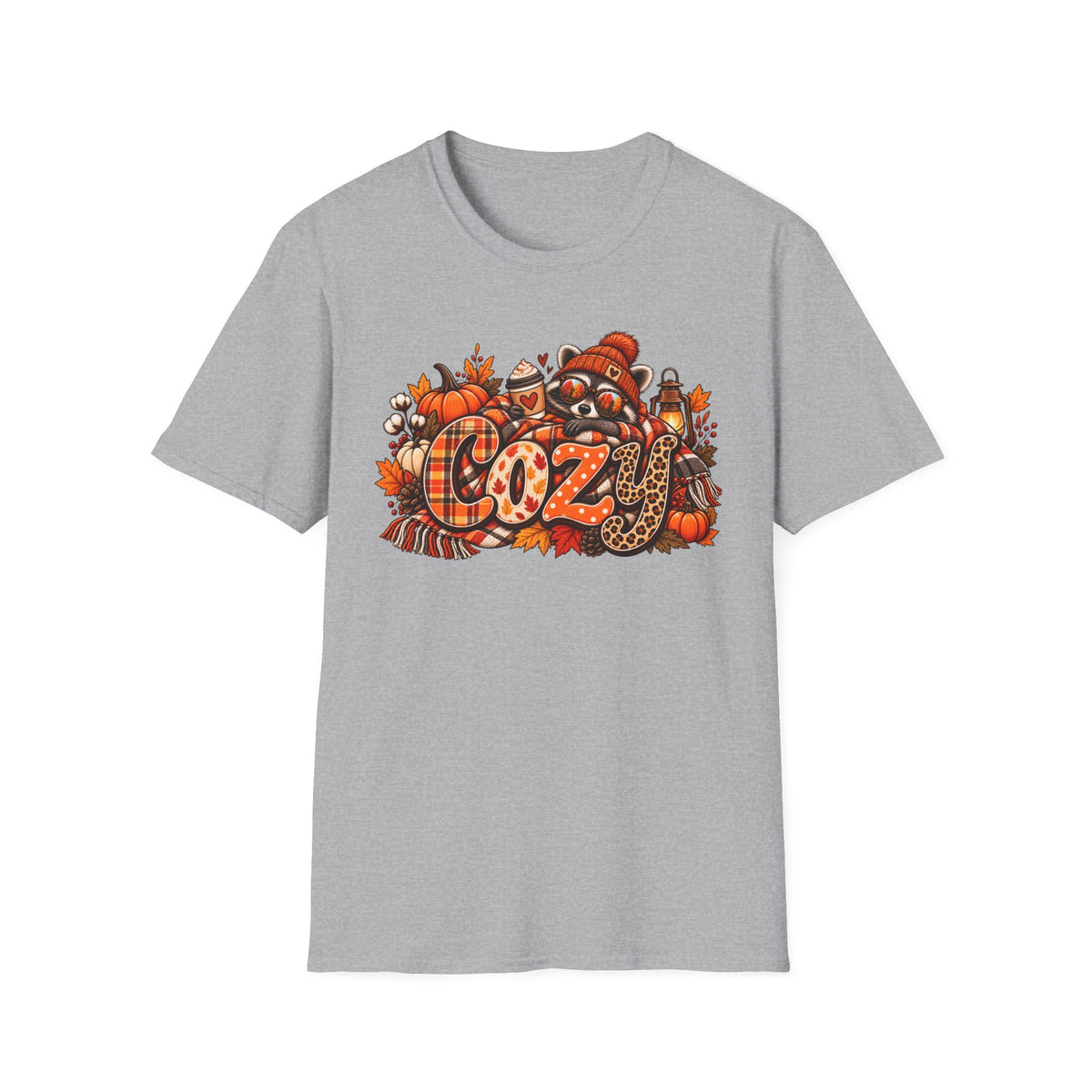 Cozy Raccoon Graphic T-Shirt