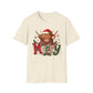 Merry Highland Cow Christmas Graphic T-Shirt