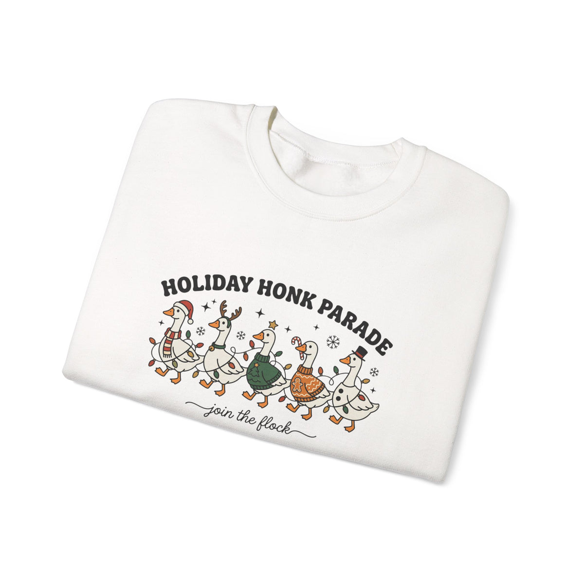 Holiday Goose Parade Sweatshirt, Festive Goose Crewneck