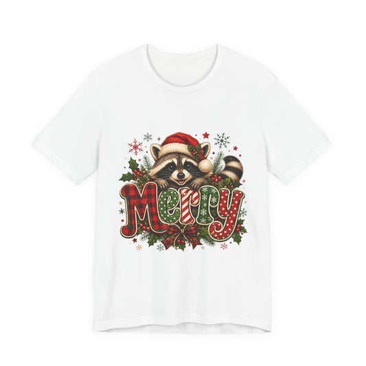 Merry Raccoon Christmas Tee