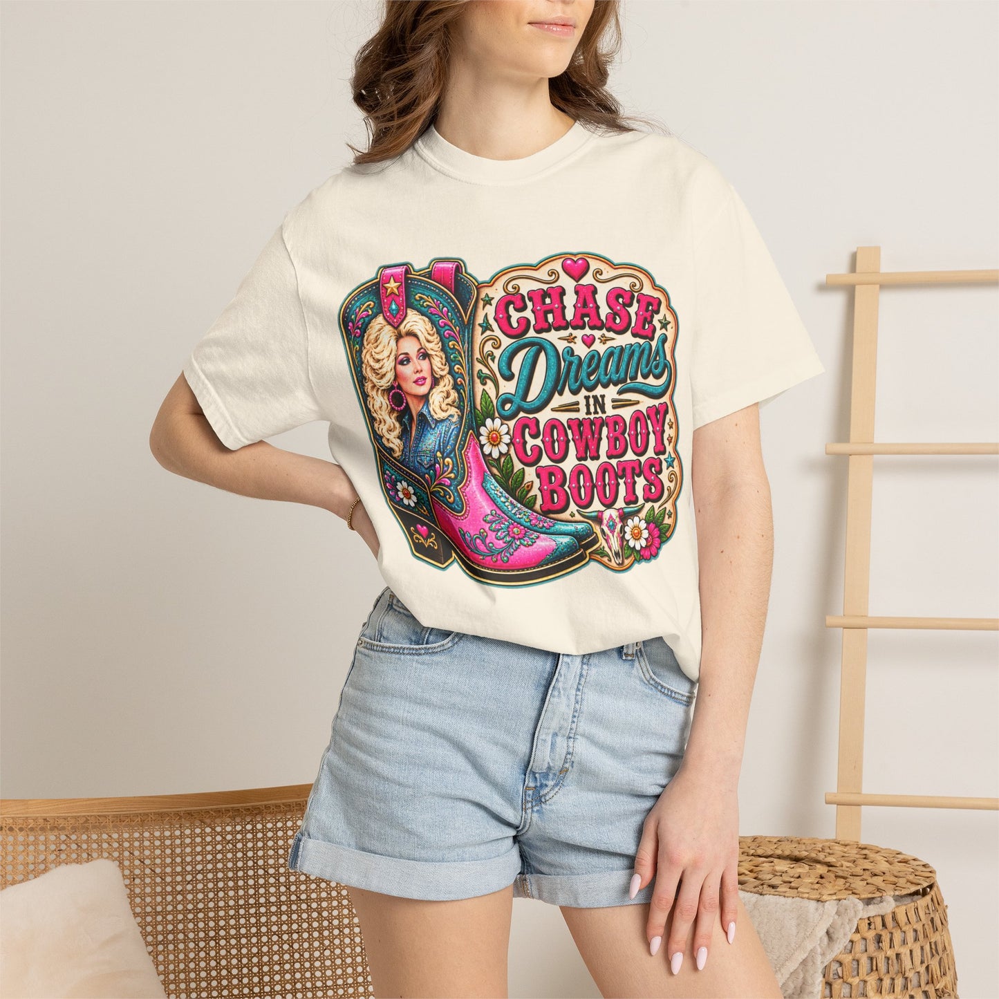 Chase Dreams in Cowboy Boots T-Shirt