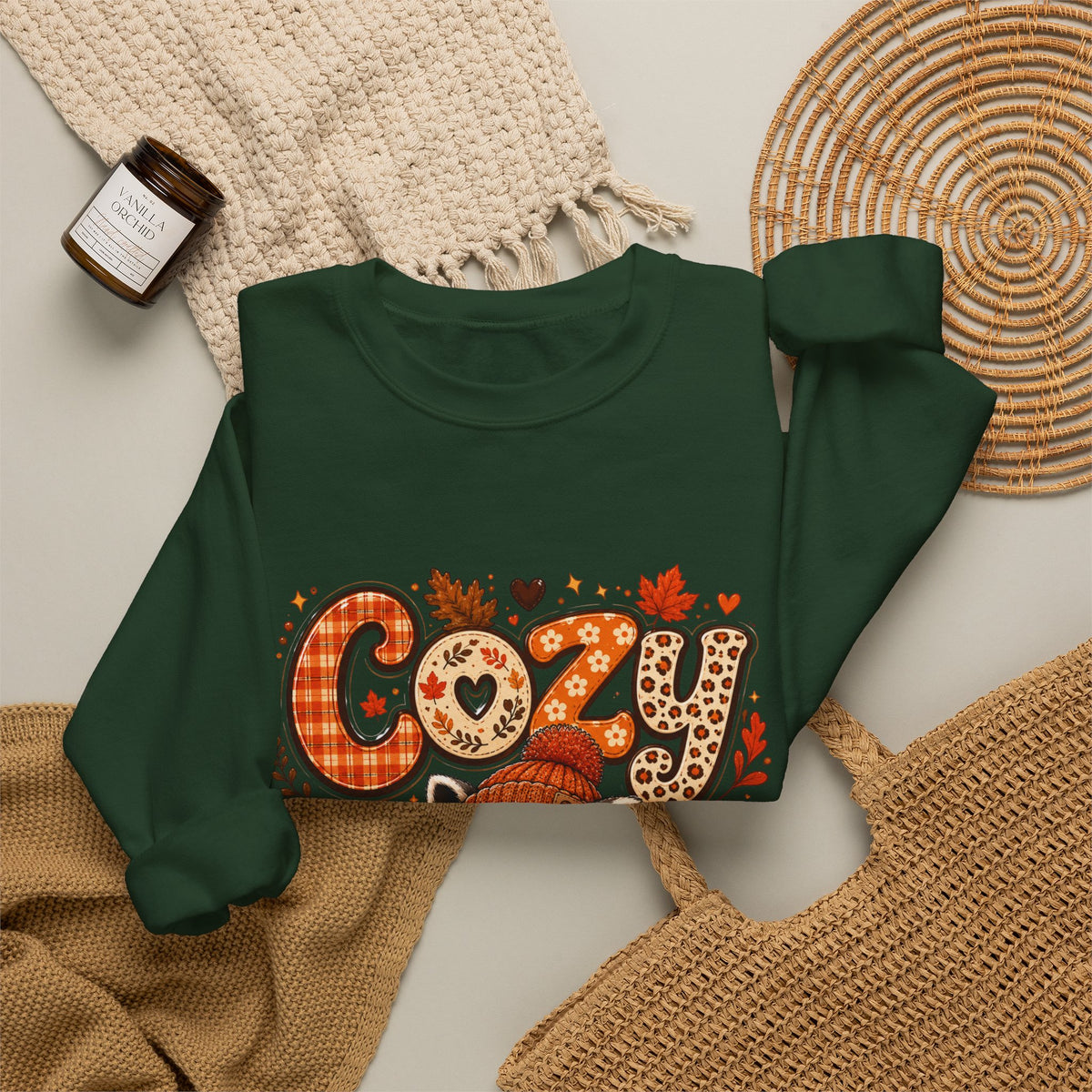 Crewneck- Cozy Raccoon Fall