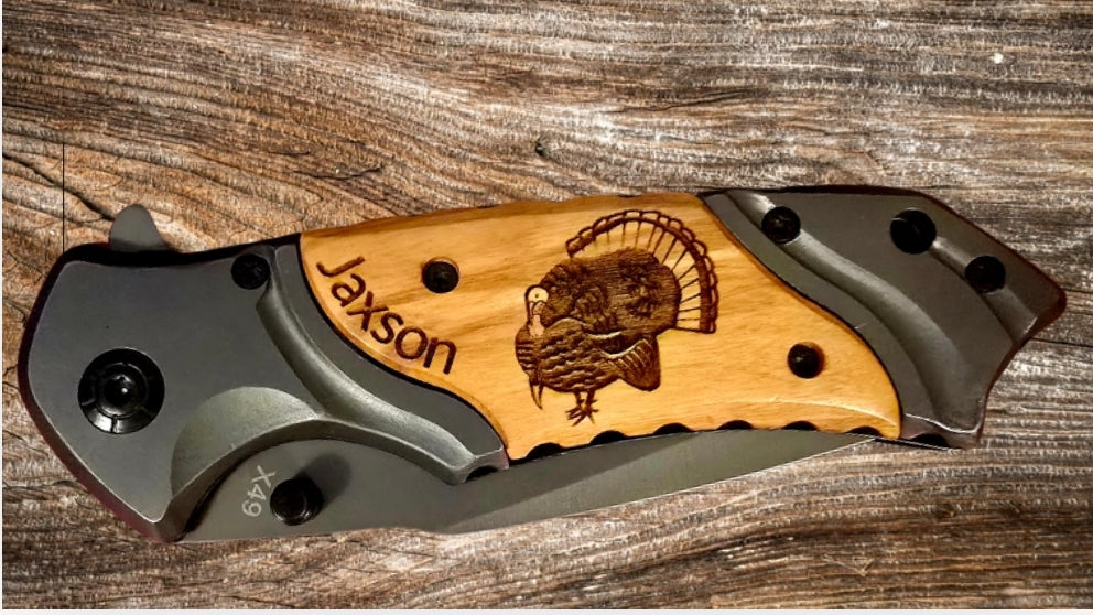 Custom Engraved Browning Pocket Knife -  x49, x50, or FA15