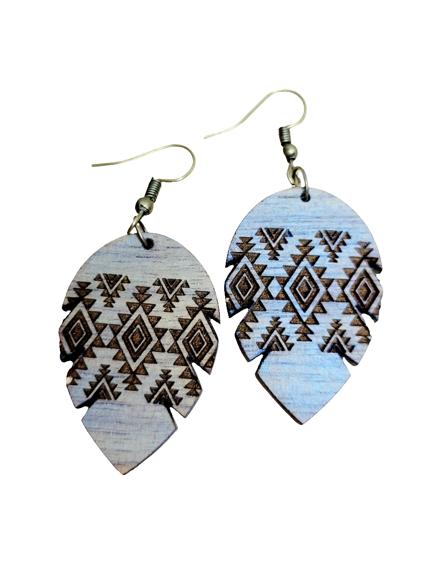 Aztec Feather Earrings