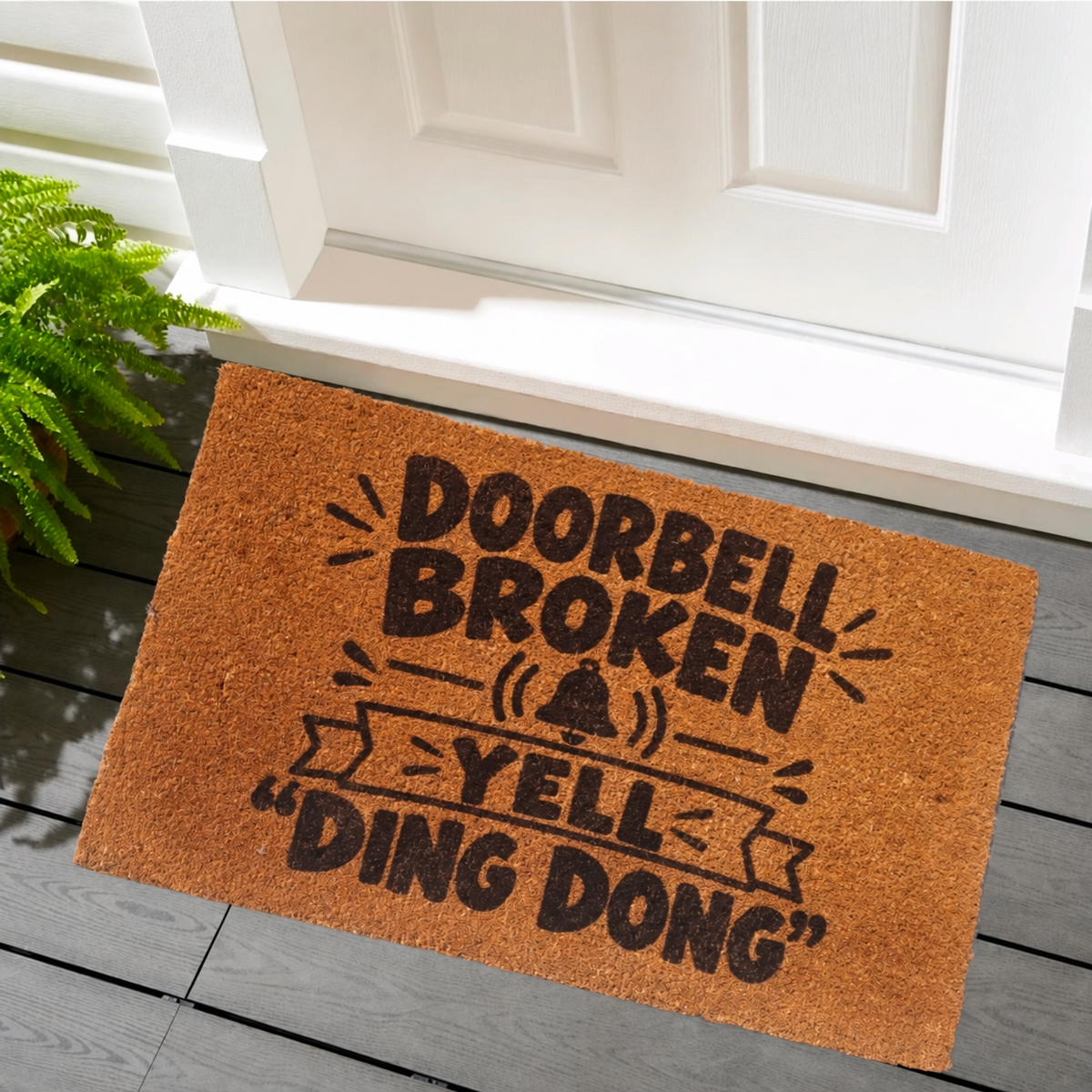Engraved Coir Rug