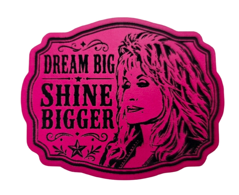 Dolly inspired leatherette patch