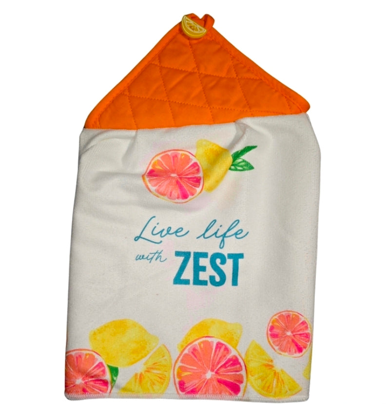 Hanging kitchen hand towel