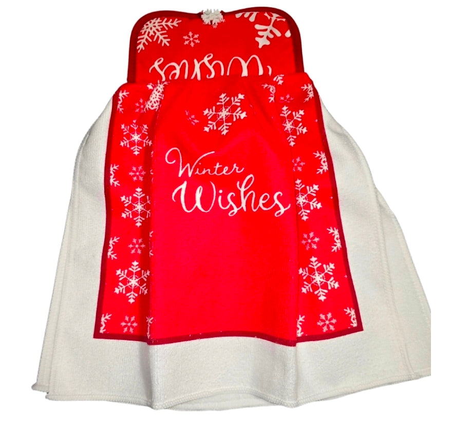 Hanging kitchen hand towel