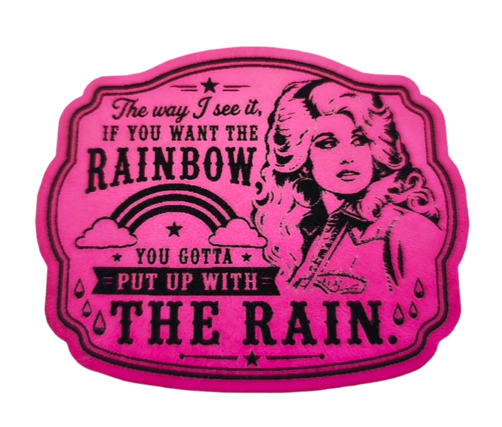 Dolly inspired leatherette patch