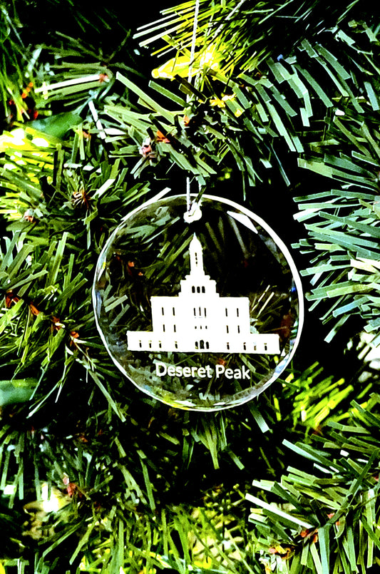 Utah LDS Temple -K9 Crystal Ornament