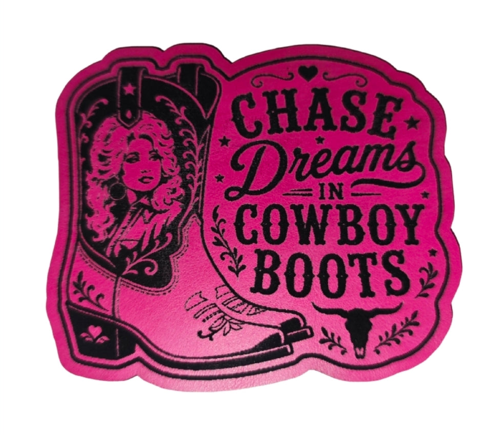 Dolly inspired leatherette patch