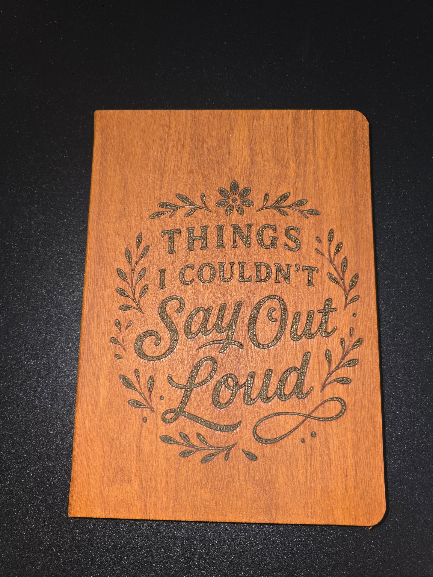 Wood Printed Journal bundle: includes beaded pen