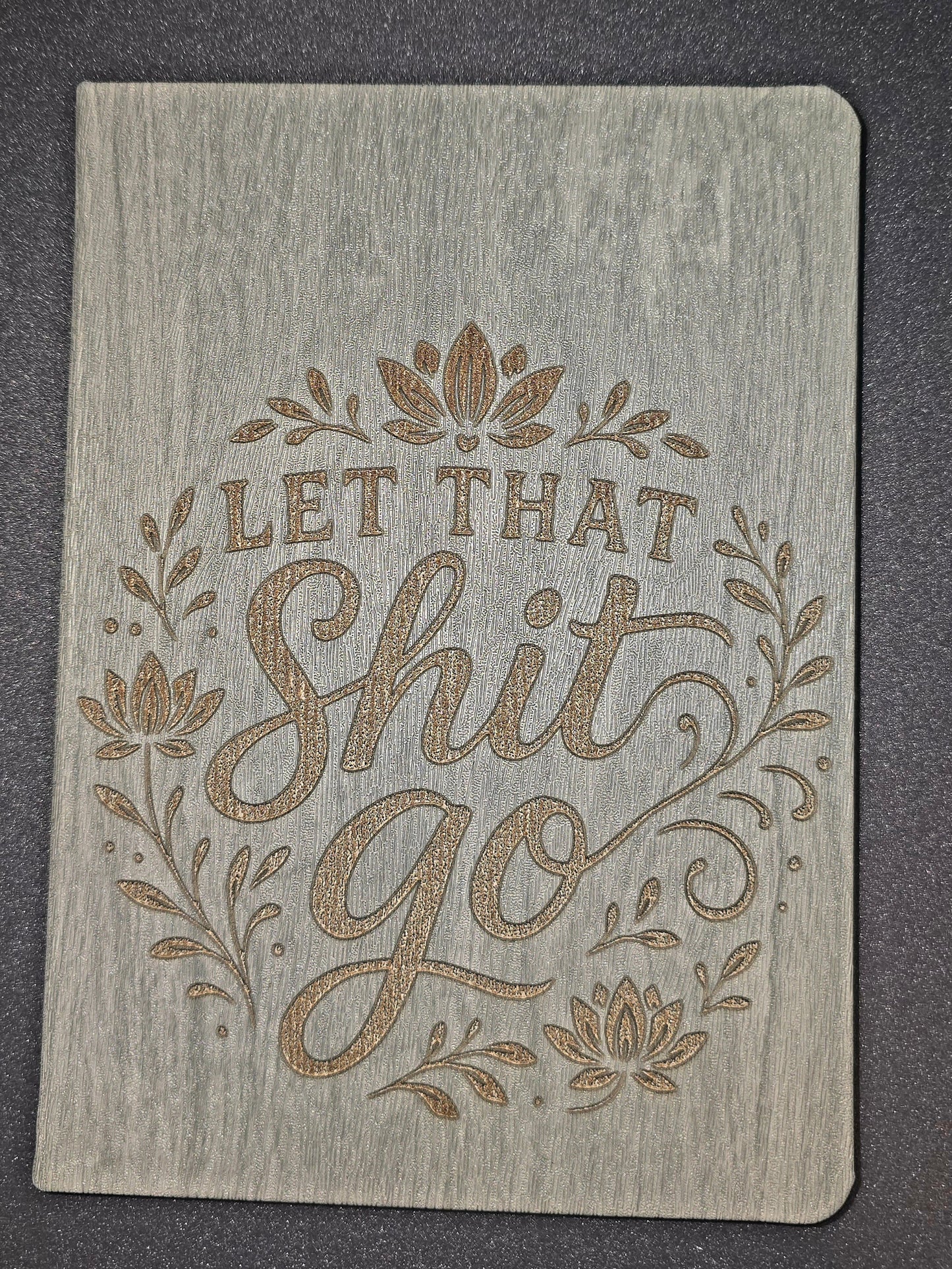 Wood Printed Journal bundle: includes beaded pen