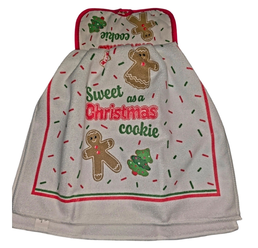 Hanging kitchen hand towel