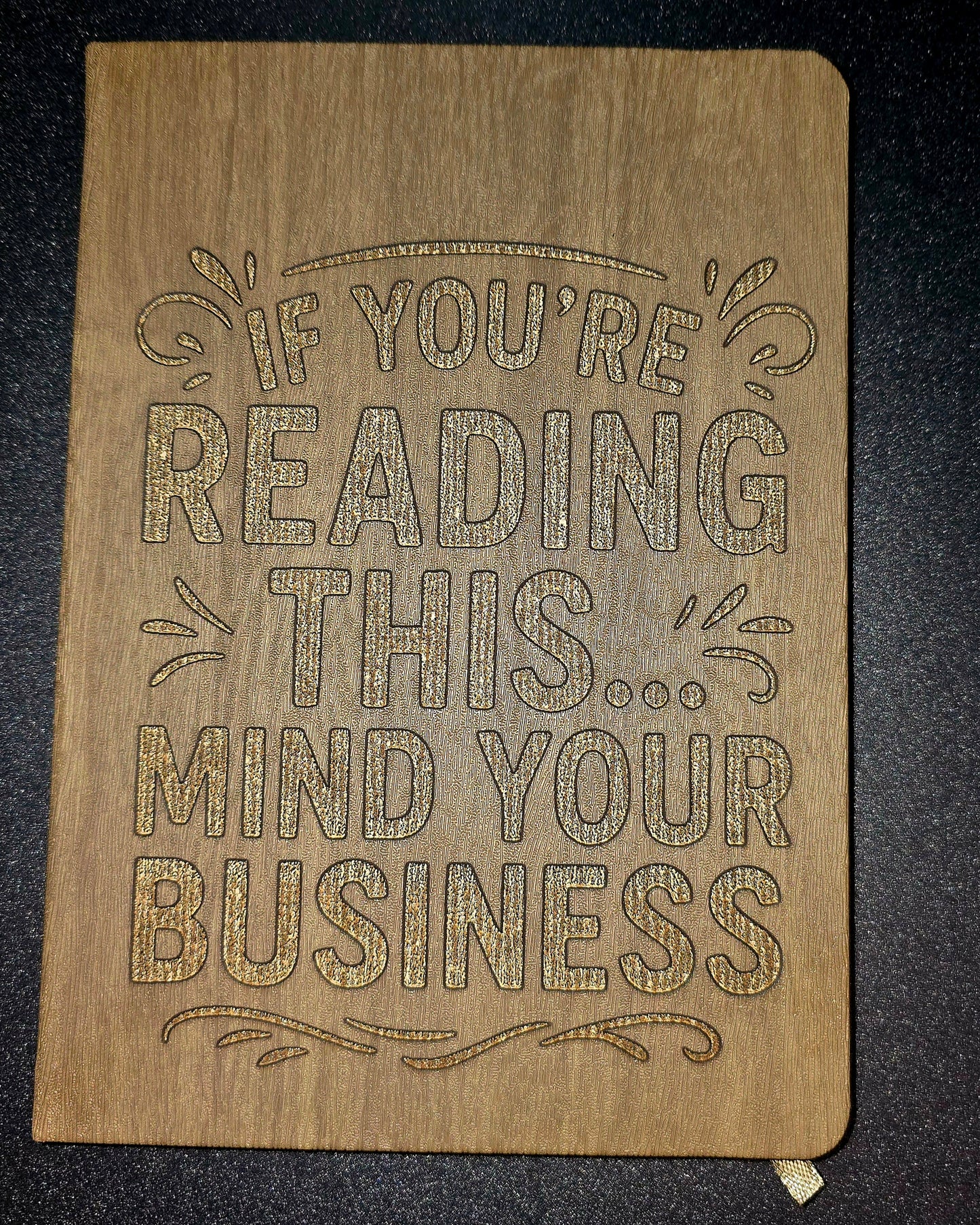 Wood Printed Journal bundle: includes beaded pen