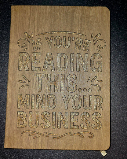 Wood Printed Journal bundle: includes beaded pen