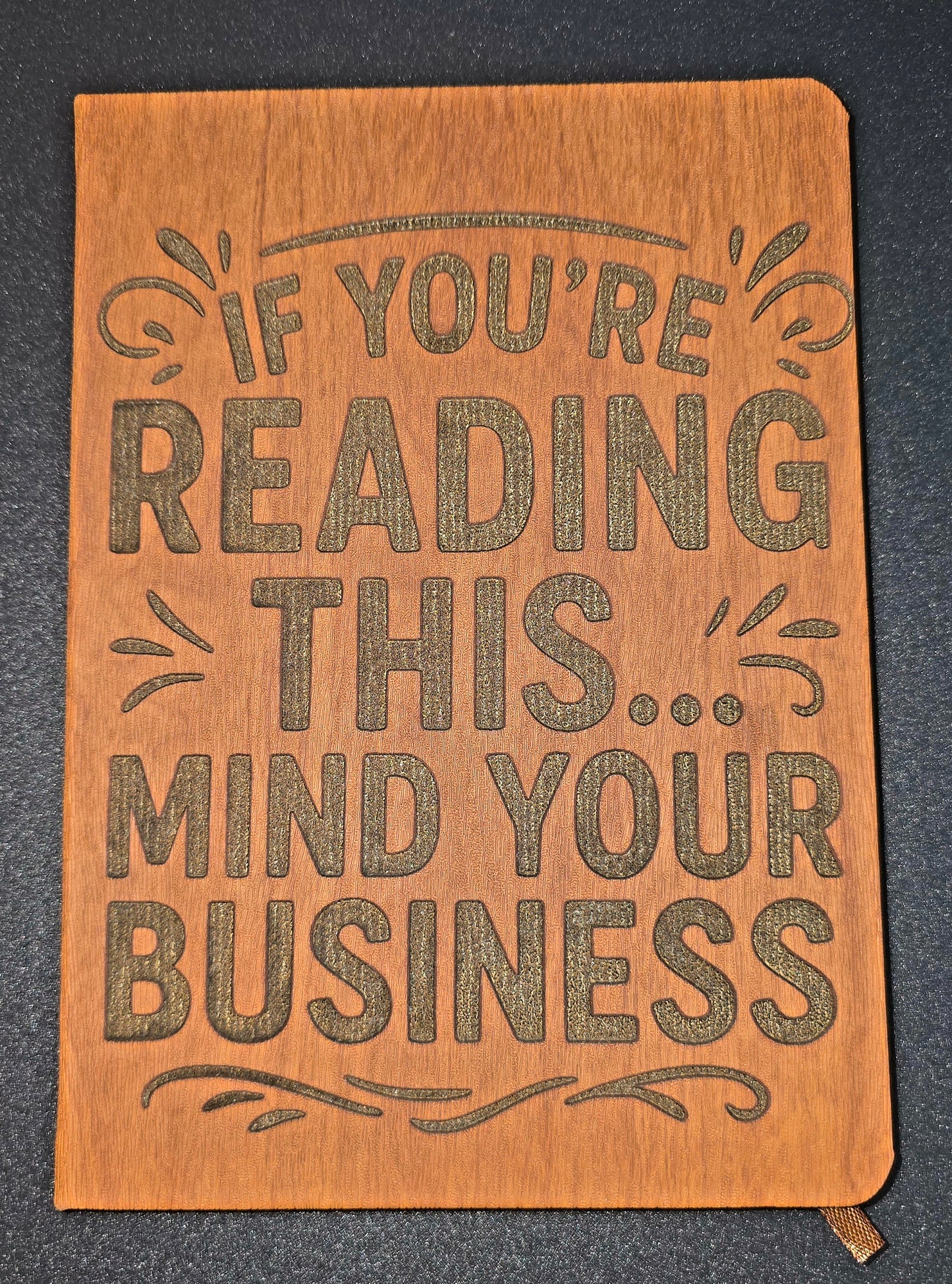 Wood Printed Journal bundle: includes beaded pen