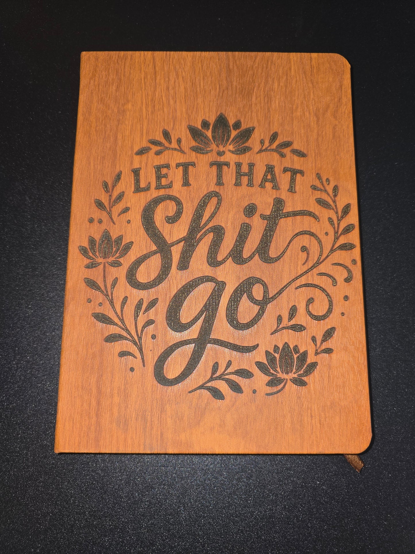 Wood Printed Journal bundle: includes beaded pen