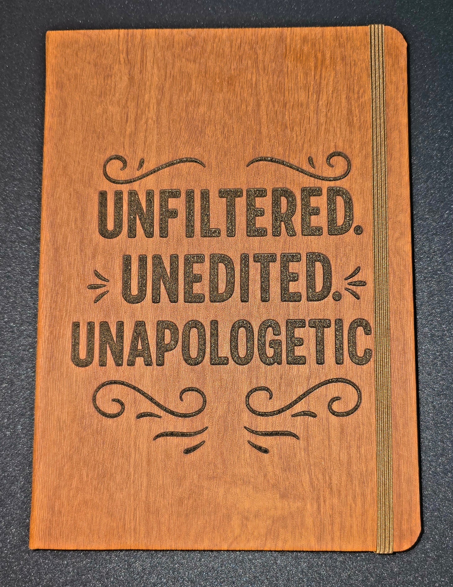 Wood Printed Journal bundle: includes beaded pen