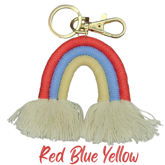 Macramé Rainbow Keychain