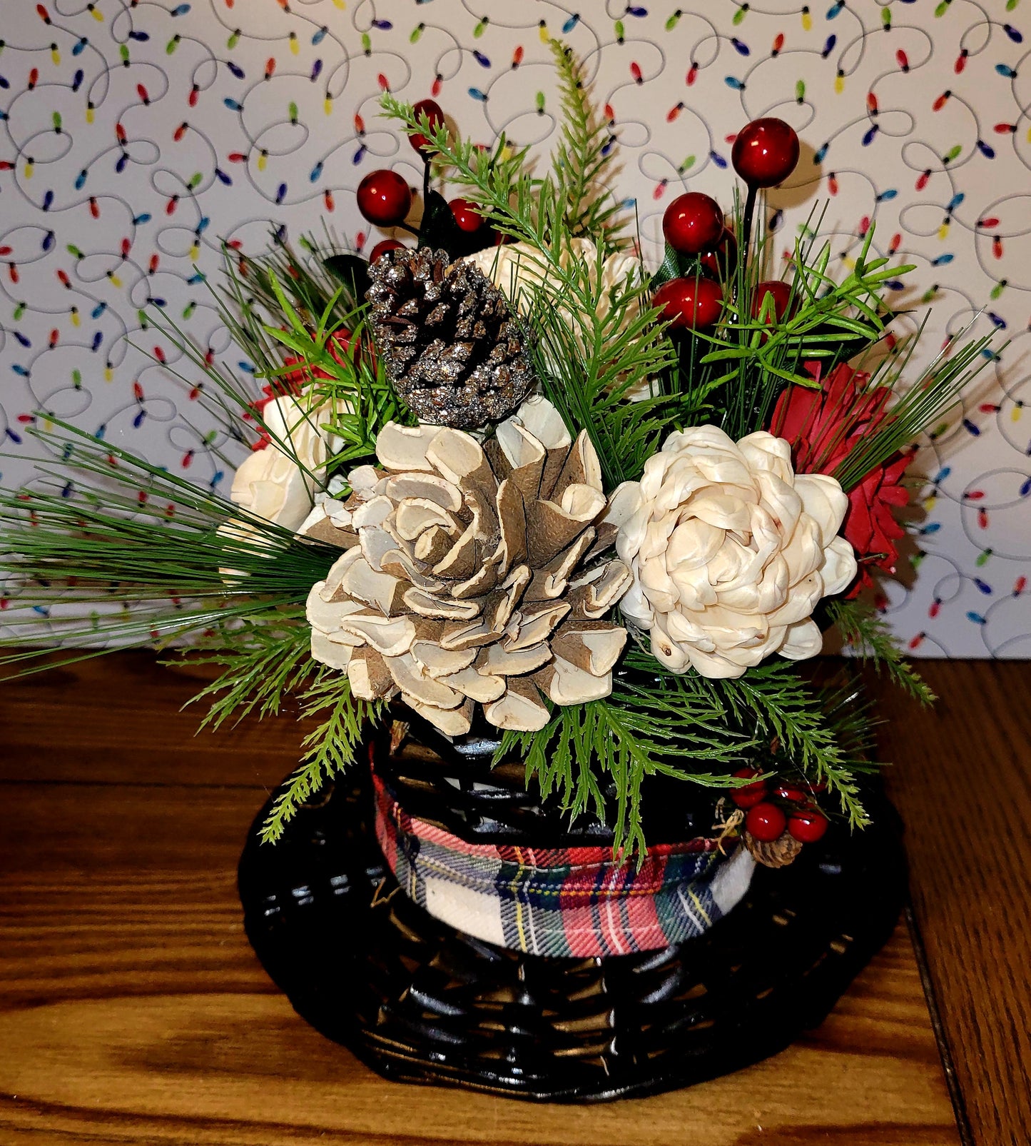 Christmas Wood Floral arrangements