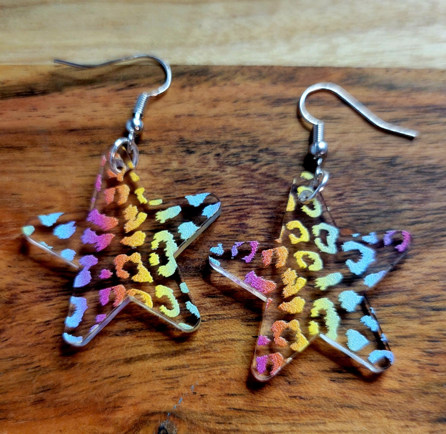 Cheetah Rainbow Print Earrings