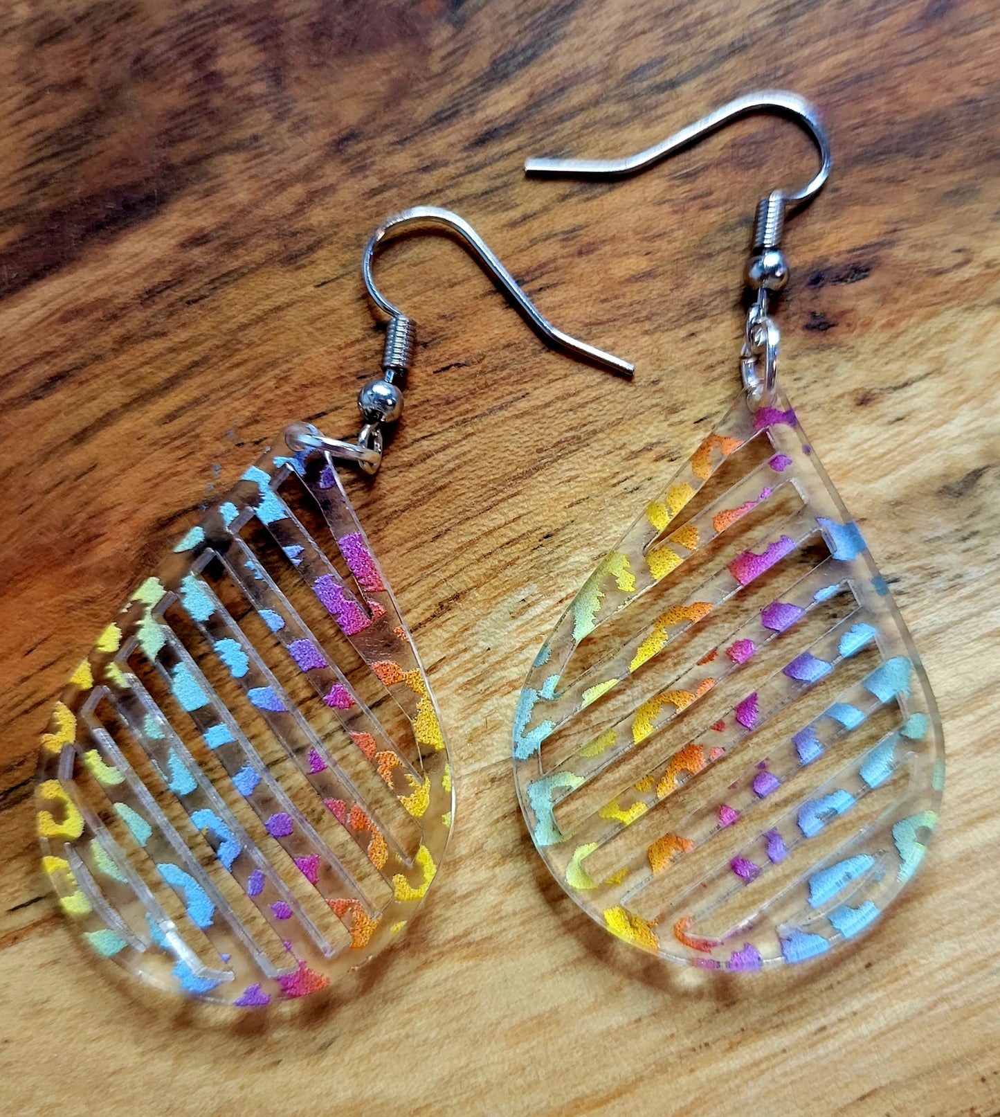 Cheetah Rainbow Print Earrings