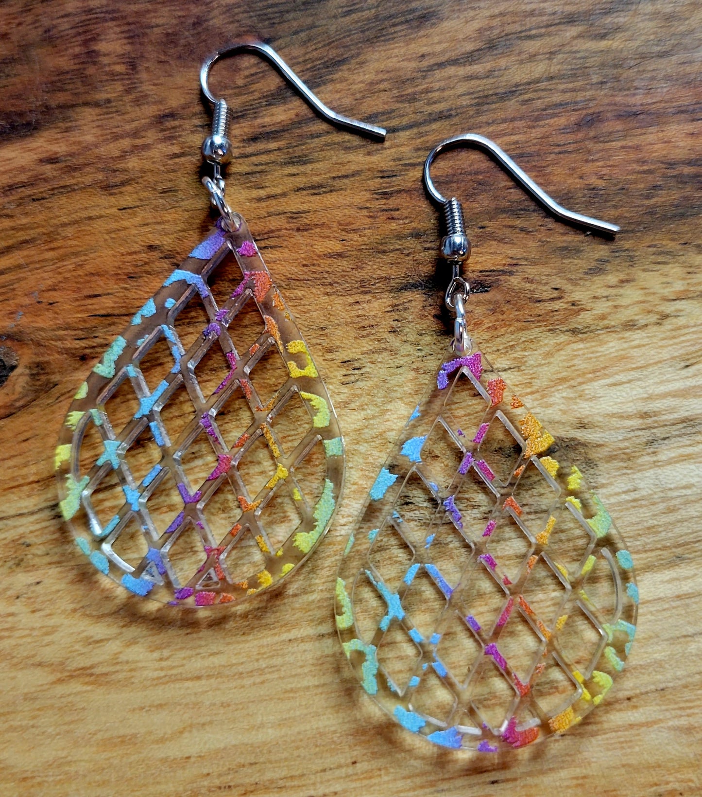 Cheetah Rainbow Print Earrings