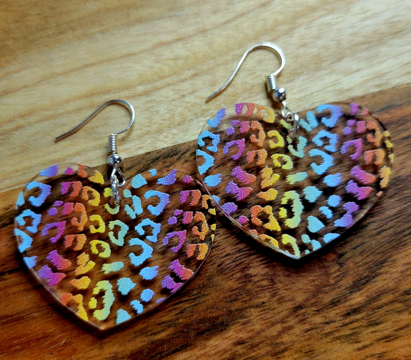 Cheetah Rainbow Print Earrings