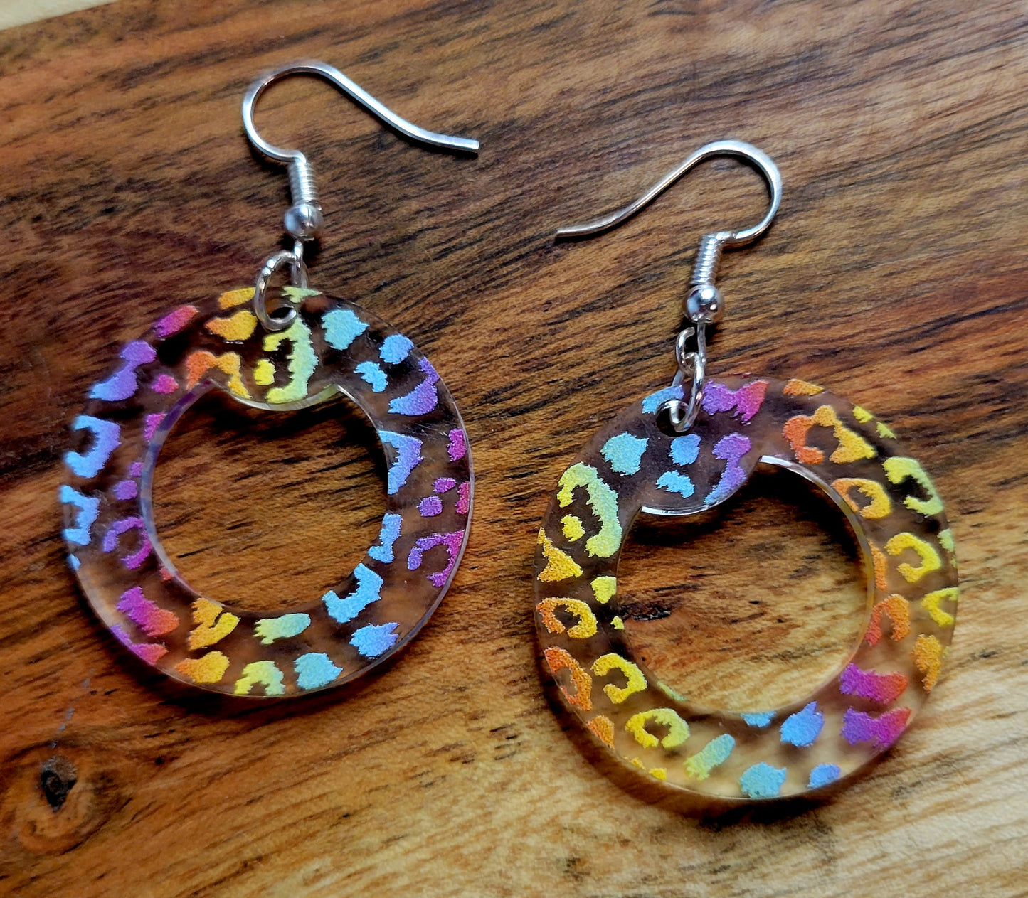 Cheetah Rainbow Print Earrings