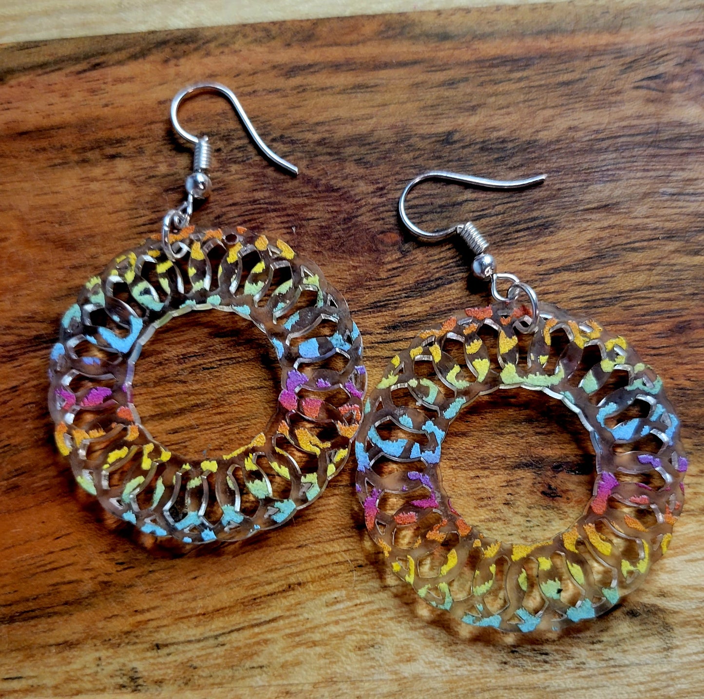 Cheetah Rainbow Print Earrings