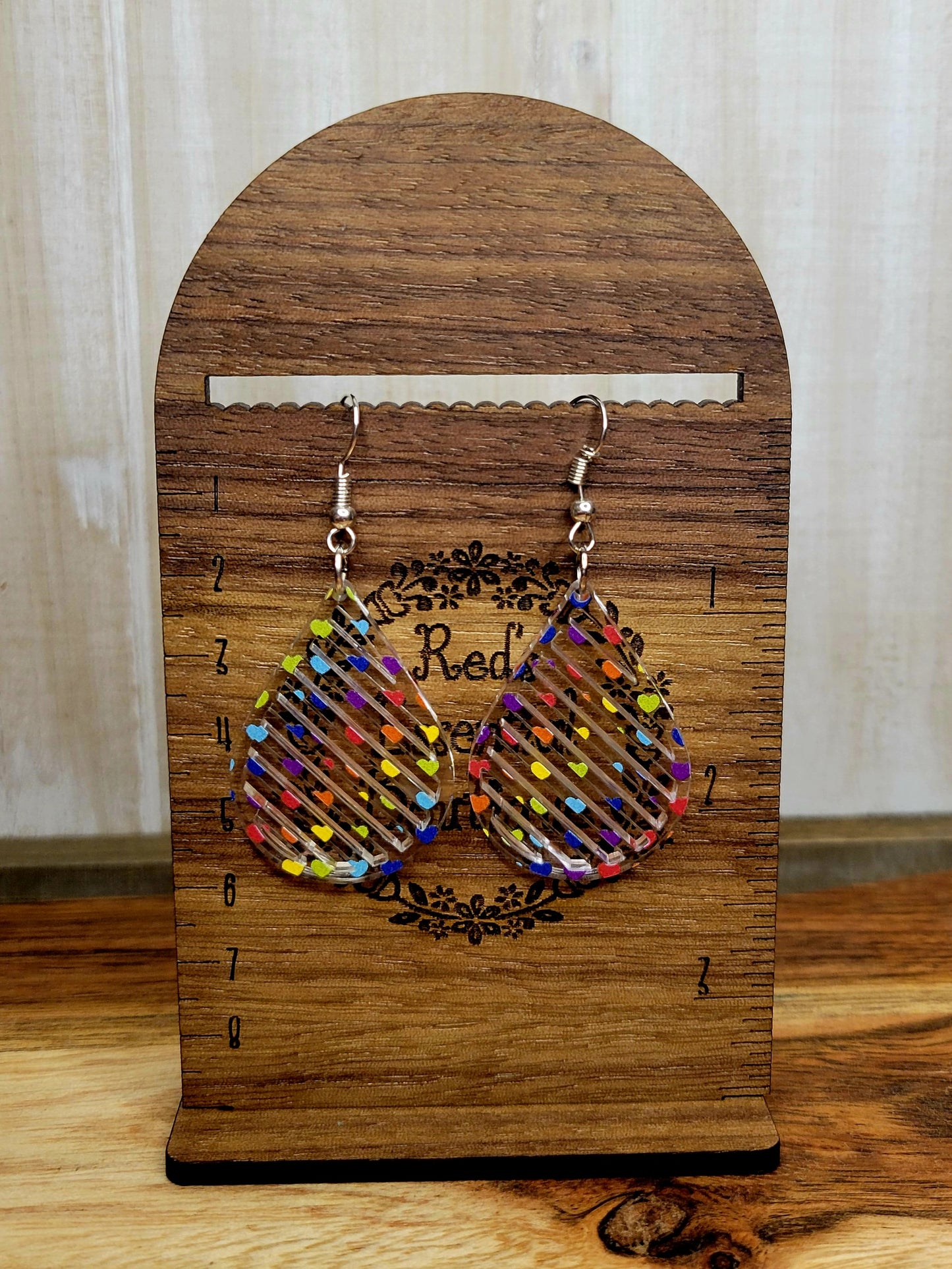 Rainbow Heart Earrings