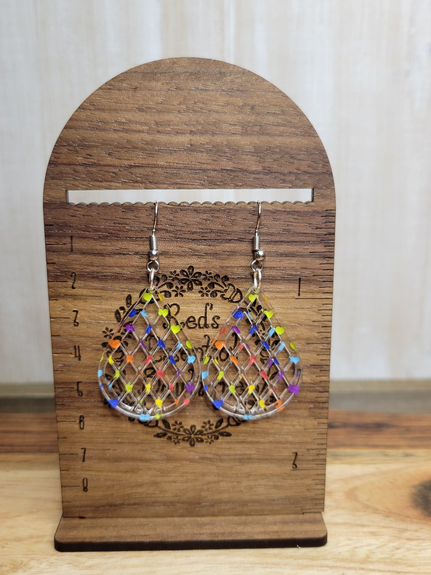 Rainbow Heart Earrings